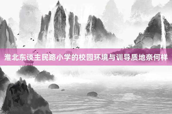 淮北东谈主民路小学的校园环境与训导质地奈何样